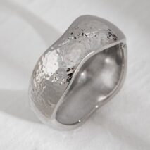 Chunky Irregular Curved Wide Cuff Bangle Bracelet - ArtGalleryZen