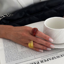 Chunky Resin Ring - Bold Minimalist Statement Jewelry for Women - ArtGalleryZen