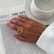 Chunky Resin Ring - Bold Minimalist Statement Jewelry for Women - ArtGalleryZen