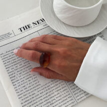 Chunky Resin Ring - Bold Minimalist Statement Jewelry for Women - ArtGalleryZen