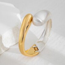 Classic Frosted Metallic Waterdrop Bangle Bracelet - ArtGalleryZen