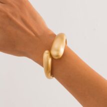 Classic Frosted Metallic Waterdrop Bangle Bracelet - ArtGalleryZen