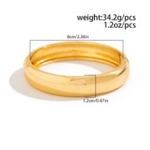 Classic Gold Silver Plated Bangle Bracelet - ArtGalleryZen