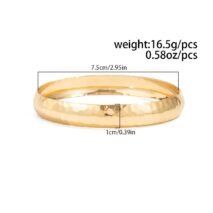 Classic Gold Silver Plated Hammered Arm Cuff - ArtGalleryZen
