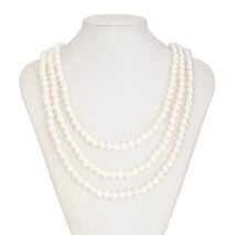 Classic Layered Pearl Long Chain Necklace - ArtGalleryZen