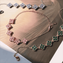 Colorful Crystal Clover Bracelet - ArtGalleryZen