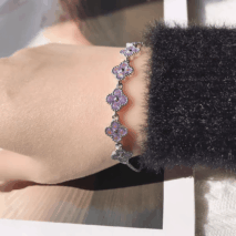 Colorful Crystal Clover Bracelet - ArtGalleryZen