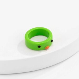 Colorful Resin Duck Pattern Ring - ArtGalleryZen