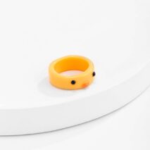 Colorful Resin Duck Pattern Ring - ArtGalleryZen