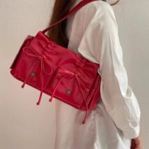 Colorful Ribbon Shoulder Crossbody Leather Bag - ArtGalleryZen