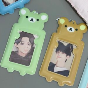 Colorful Rilakkuma Kpop Keychain Photocard Holder - ArtGalleryZen