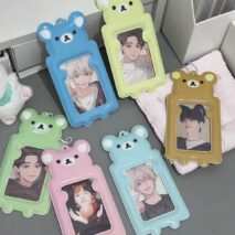 Colorful Rilakkuma Kpop Keychain Photocard Holder - ArtGalleryZen