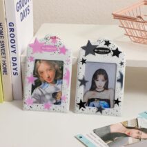Colorful Star Kpop Keychain Photocard Holder - ArtGalleryZen