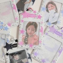 Colorful Star Kpop Keychain Photocard Holder - ArtGalleryZen