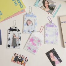 Colorful Star Kpop Keychain Photocard Holder - ArtGalleryZen