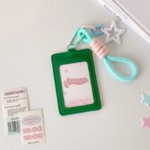 Colorful Star Leather Kpop Keychain Photocard Holder - ArtGalleryZen