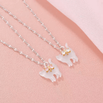 Crystal Bowknot Cat Pendant Necklace - ArtGalleryZen