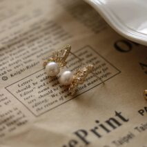 Crystal Butterfly Pearl Earrings - ArtGalleryZen