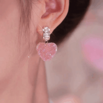 Crystal Candy Heart Earrings - ArtGalleryZen