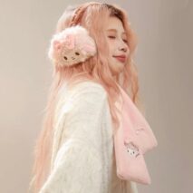Cute Authenti Sanrio My Sweet Piano Winter Scarf Gloves Ear Muffs Set - ArtGalleryZen