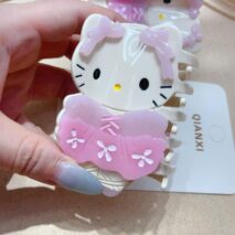 Cute Ballet Hello Kitty Acetate Acrylic Hair Claw Hair Clip - ArtGalleryZen