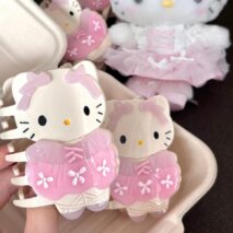 Cute Ballet Hello Kitty Acetate Acrylic Hair Claw Hair Clip - ArtGalleryZen