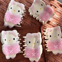 Cute Ballet Hello Kitty Acetate Acrylic Hair Claw Hair Clip - ArtGalleryZen