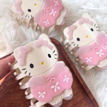 Cute Ballet Hello Kitty Acetate Acrylic Hair Claw Hair Clip - ArtGalleryZen