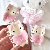 Cute Ballet Hello Kitty Acetate Acrylic Hair Claw Hair Clip - ArtGalleryZen