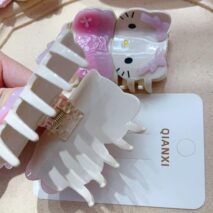 Cute Ballet Hello Kitty Acetate Acrylic Hair Claw Hair Clip - ArtGalleryZen