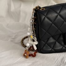 Cute Bear Star Pearl Bowknot Charm Keychain - ArtGalleryZen