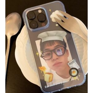 Cute Bread Chef Kpop Photocard Polaroid iPhone Case - ArtGalleryZen