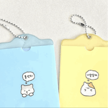 Cute Bunny Cat Kpop Keychain Photocard Holder - ArtGalleryZen