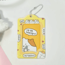Cute Bunny Cat Kpop Keychain Photocard Holder - ArtGalleryZen