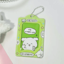 Cute Bunny Cat Kpop Keychain Photocard Holder - ArtGalleryZen