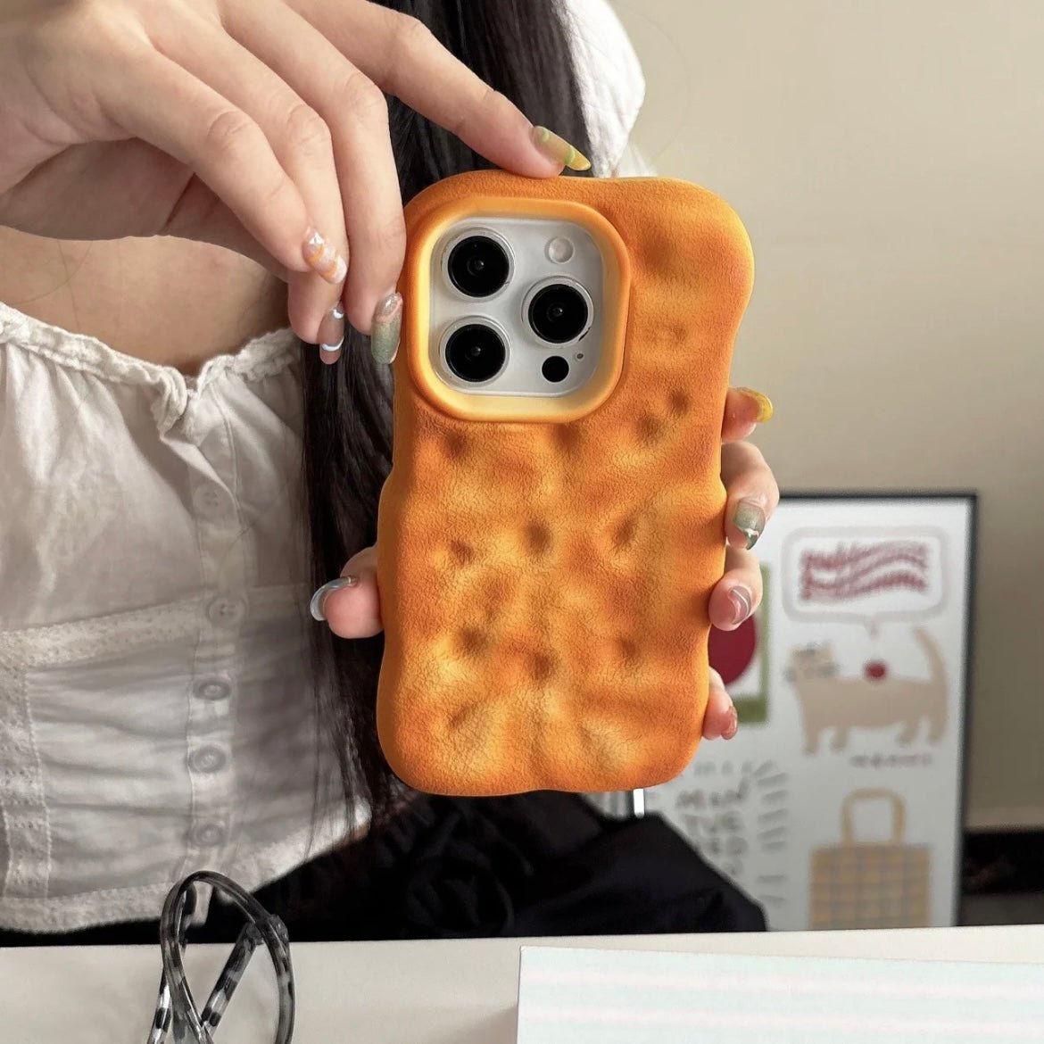 images Cute Burnt Bread Silicone iPhone Case - ArtGalleryZen