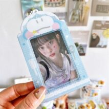 Cute Cat Bear Chef Transparent Kpop Keychain Photocard Holder - ArtGalleryZen