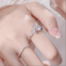 Cute Crystal Carrot Rabbit Ring - ArtGalleryZen