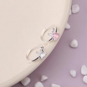 Cute Crystal Rabbit Ring - ArtGalleryZen