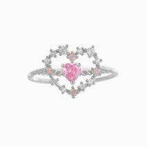 Cute Cubic Zirconia Heart Ring - ArtGalleryZen