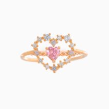 Cute Cubic Zirconia Heart Ring - ArtGalleryZen