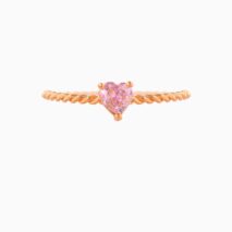 Cute Cubic Zirconia Heart Ring - ArtGalleryZen