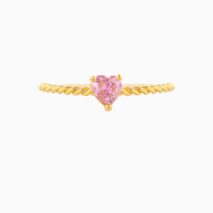 Cute Cubic Zirconia Heart Ring - ArtGalleryZen