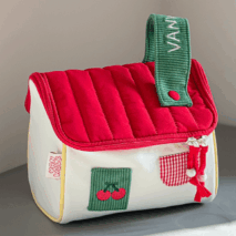 Cute Embroidery House Multi-Layer Makeup Bag Portable Travel Large Capacity Storage Bag - ArtGalleryZen