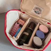 Cute Embroidery House Multi-Layer Makeup Bag Portable Travel Large Capacity Storage Bag - ArtGalleryZen