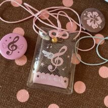 Cute Embroidery Musical Note Angel Wing Lucky Amulet Keychain - ArtGalleryZen
