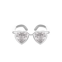 Cute Heart Shape Sunglasses Crystal Love Ring - ArtGalleryZen