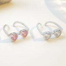 Cute Heart Shape Sunglasses Crystal Love Ring - ArtGalleryZen