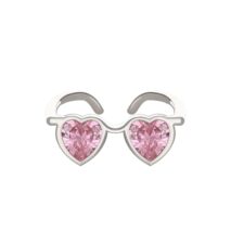 Cute Heart Shape Sunglasses Crystal Love Ring - ArtGalleryZen