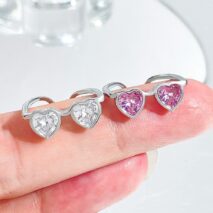 Cute Heart Shape Sunglasses Crystal Love Ring - ArtGalleryZen